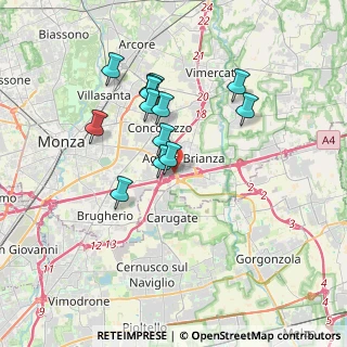 Mappa Strada Comunale Ghiringhella, 20864 Agrate Brianza MB, Italia (3.05692)