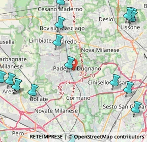 Mappa Via Bruno Buozzi, 20037 Paderno Dugnano MI, Italia (6.659)