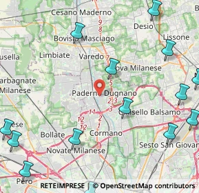 Mappa Via Bruno Buozzi, 20037 Paderno Dugnano MI, Italia (6.372)