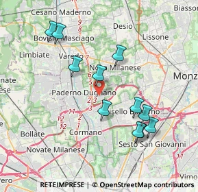 Mappa Via Richard Wagner, 20037 Paderno Dugnano MI, Italia (3.69636)