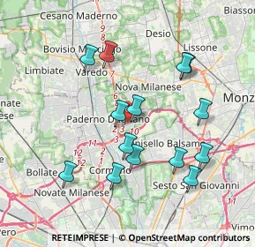 Mappa Via Agostino cardinal riboldi, 20037 Paderno Dugnano MI, Italia (3.66071)