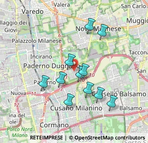 Mappa Via Richard Wagner, 20037 Paderno Dugnano MI, Italia (1.57545)