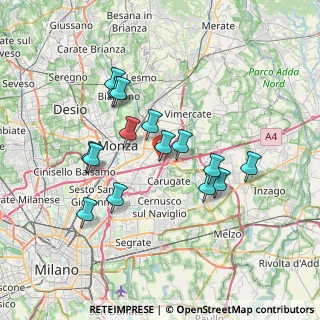 Mappa Via de Capitani, 20864 Agrate Brianza MB, Italia (6.36467)