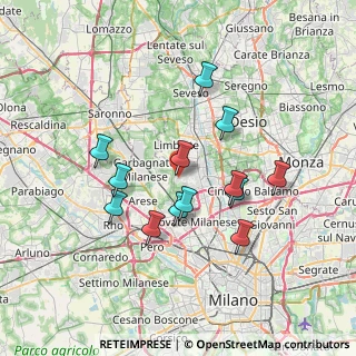Mappa Via Sacco e Vanzetti, 20030 Senago MI, Italia (6.42769)