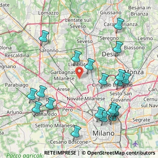 Mappa Via Sacco e Vanzetti, 20030 Senago MI, Italia (9.7575)