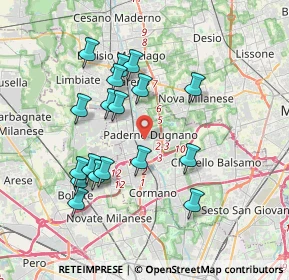 Mappa BRUNO, 20037 Paderno Dugnano MI, Italia (3.54778)