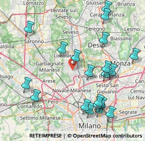 Mappa Via Monte Sole, 20037 Paderno Dugnano MI, Italia (9.3305)