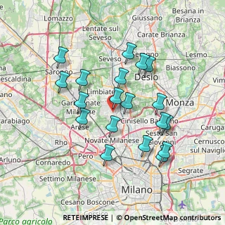 Mappa Via Monte Sole, 20037 Paderno Dugnano MI, Italia (6.77316)