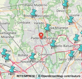 Mappa Via Podgora, 20037 Paderno Dugnano MI, Italia (6.43533)