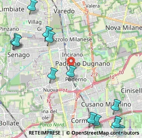 Mappa Via del Carso, 20037 Paderno Dugnano MI, Italia (3.13667)