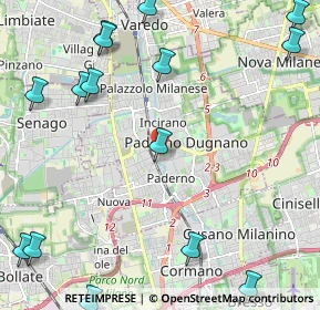 Mappa Via del Carso, 20037 Paderno Dugnano MI, Italia (3.31118)