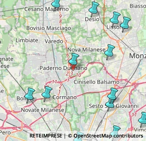 Mappa Via C. Riboldi, 20037 Paderno Dugnano MI, Italia (6.62471)