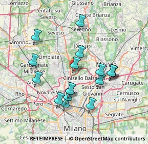 Mappa Via Riboldi Cardinale Luigi, 20037 Paderno Dugnano MI, Italia (6.97118)