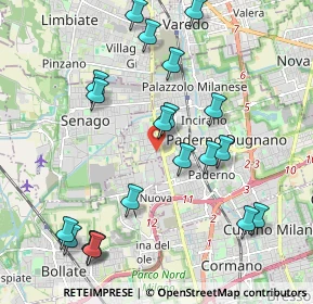 Mappa Via Ubaldo Panceri, 20037 Paderno Dugnano MI, Italia (2.234)