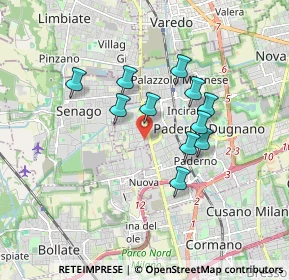 Mappa Via Ubaldo Panceri, 20037 Paderno Dugnano MI, Italia (1.40636)