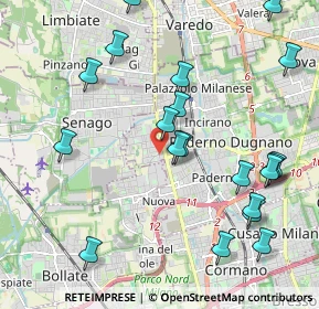 Mappa Via Ubaldo Panceri, 20037 Paderno Dugnano MI, Italia (2.3855)