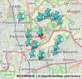 Mappa Via Giacomo Puccini, 20037 Paderno Dugnano MI, Italia (1.74947)