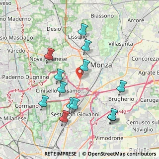 Mappa Via Mincio, 20900 Monza MB, Italia (3.95769)