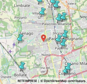 Mappa Via Fossoli, 20037 Paderno Dugnano MI, Italia (2.58385)