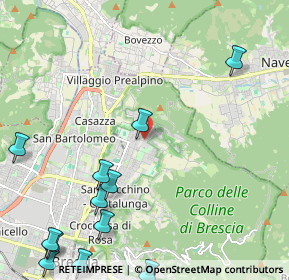 Mappa Via della Lama, 25133 Brescia BS, Italia (3.07833)