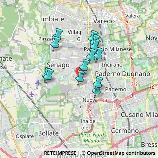 Mappa Via Modigliani, 20037 Paderno Dugnano MI, Italia (1.43714)