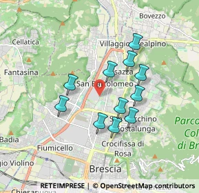 Mappa Via Cosimo Canovetti, 25128 Brescia BS, Italia (1.45455)