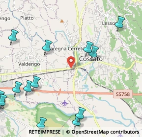 Mappa Via Martiri Libertà, 13836 Quaregna BI, Italia (3.5605)