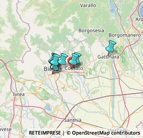 Mappa Via Martiri Libertà, 13836 Quaregna BI, Italia (7.5)
