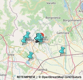 Mappa Via Martiri Libertà, 13836 Quaregna BI, Italia (8.52273)