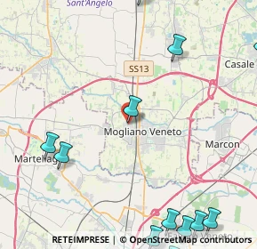 Mappa Via delle Tofane, 31021 Mogliano Veneto TV, Italia (6.60417)