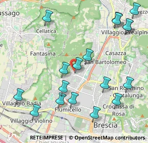 Mappa Via Francesco Salodini, 25127 Brescia BS, Italia (2.45278)