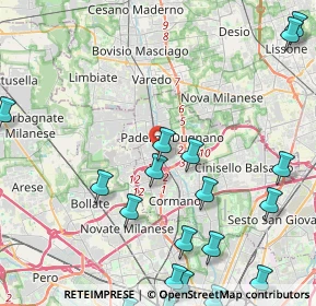 Mappa Piazza Enrico Berlinguer, 20037 Paderno Dugnano MI, Italia (6.0485)
