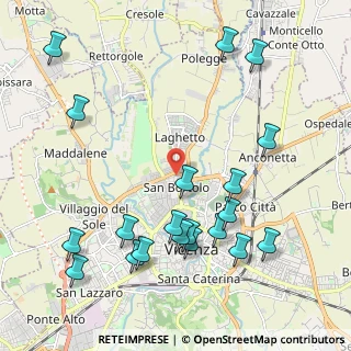 Mappa Via Curtatone, 36100 Vicenza VI, Italia (2.443)