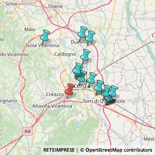 Mappa Via Curtatone, 36100 Vicenza VI, Italia (6.12353)