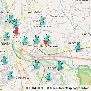 Mappa Via Regione Costa, 13856 Vigliano Biellese BI, Italia (2.85933)