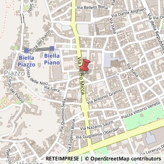 Mappa Via micca pietro 5/g, 13900 Biella, Biella (Piemonte)