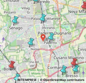 Mappa Via Guglielmo Pepe, 20037 Paderno Dugnano MI, Italia (3.15917)