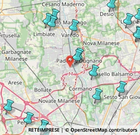 Mappa Via Guglielmo Pepe, 20037 Paderno Dugnano MI, Italia (6.1835)