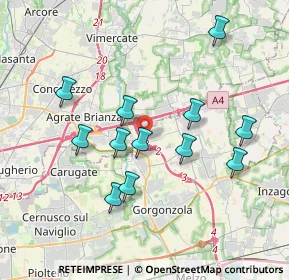 Mappa Via Cascina Cassinazza, 20867 Cambiago MI, Italia (3.51167)