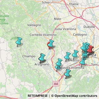 Mappa Via Dalle Ore, 36070 Trissino VI, Italia (9.869)