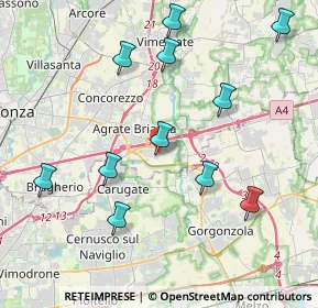 Mappa Via di Vittorio Giuseppe, 20867 Caponago MB, Italia (4.30909)