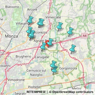 Mappa Via dell'Artigianto, 20864 Agrate Brianza MB, Italia (3.58154)