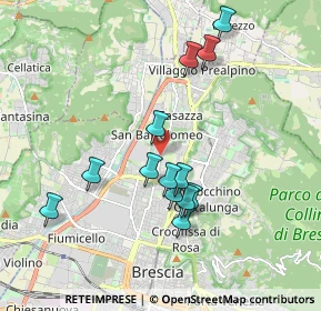 Mappa Via Tirandi Milziade, 25128 Brescia BS, Italia (1.73615)