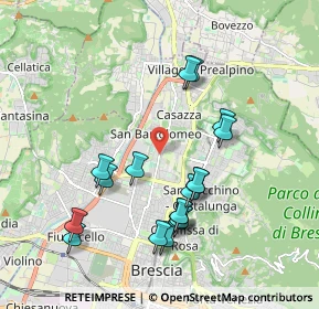 Mappa Via Tirandi Milziade, 25128 Brescia BS, Italia (1.91167)