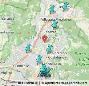 Mappa Via Tirandi Milziade, 25128 Brescia BS, Italia (2.46167)