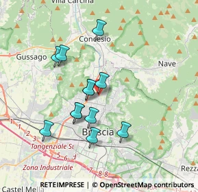 Mappa Via Tirandi Milziade, 25128 Brescia BS, Italia (3.10667)
