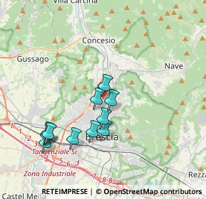 Mappa Via Tirandi Milziade, 25128 Brescia BS, Italia (3.51636)