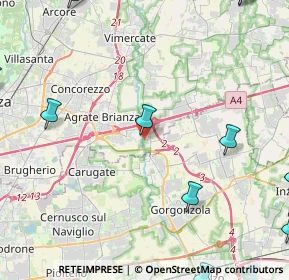 Mappa Via Europa, 20867 Caponago MB, Italia (6.85182)