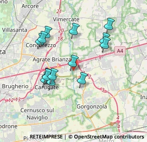 Mappa Via Europa, 20867 Caponago MB, Italia (3.40214)