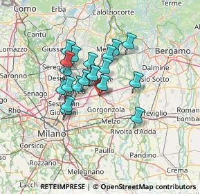 Mappa Via Europa, 20867 Caponago MB, Italia (10.025)